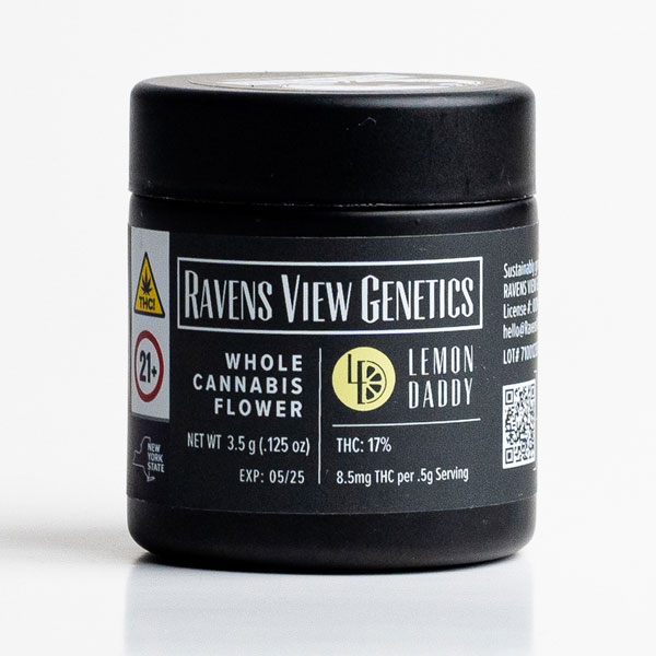 Featured image for “Flower | Lemon Daddy | 3.5g | Ravens View Genetics”